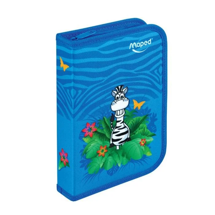 Étui scolaire Jungle - Bleu - 32 pièces Maped