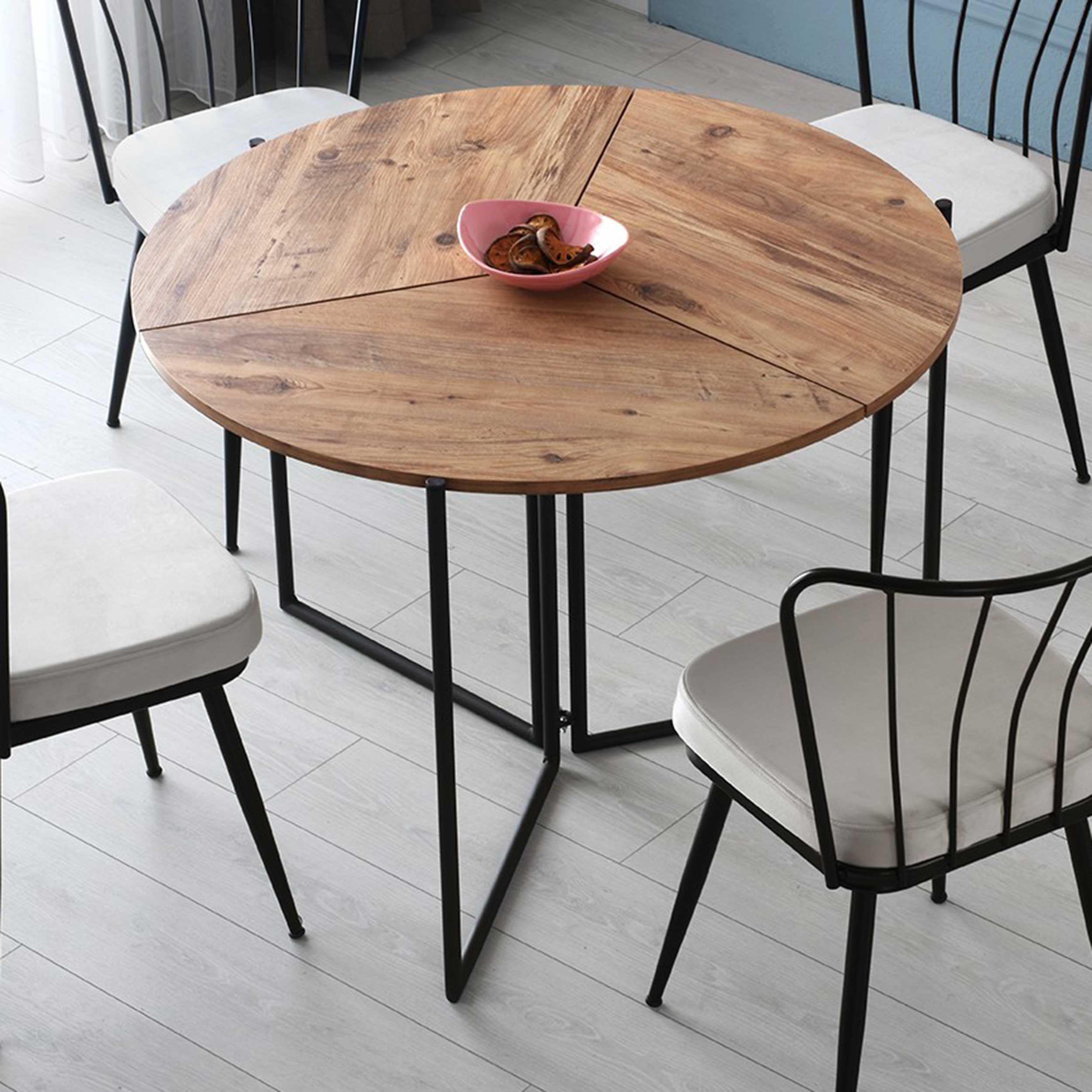 Yaprak Table à manger | 100 % MÉLAMINE | Pin Atlantique