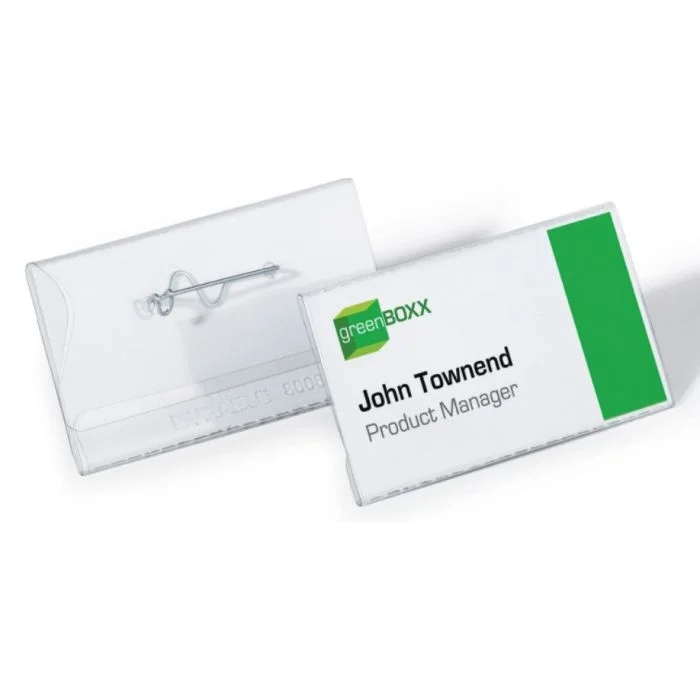 Badges avec Pince torsadée - 75 x 40 mm DURABLE Lot de 100