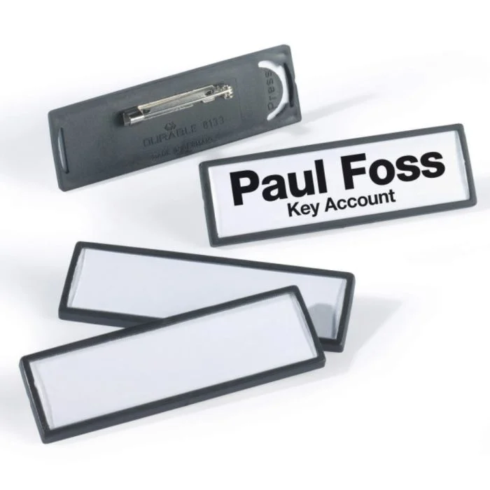 Badges avec épingle - 67 x 17 mm DURABLE Lot de 25