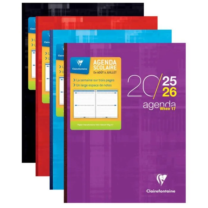 Agenda WHEN 17 2025/2026 - 17 x 22 cm CLAIREFONTAINE