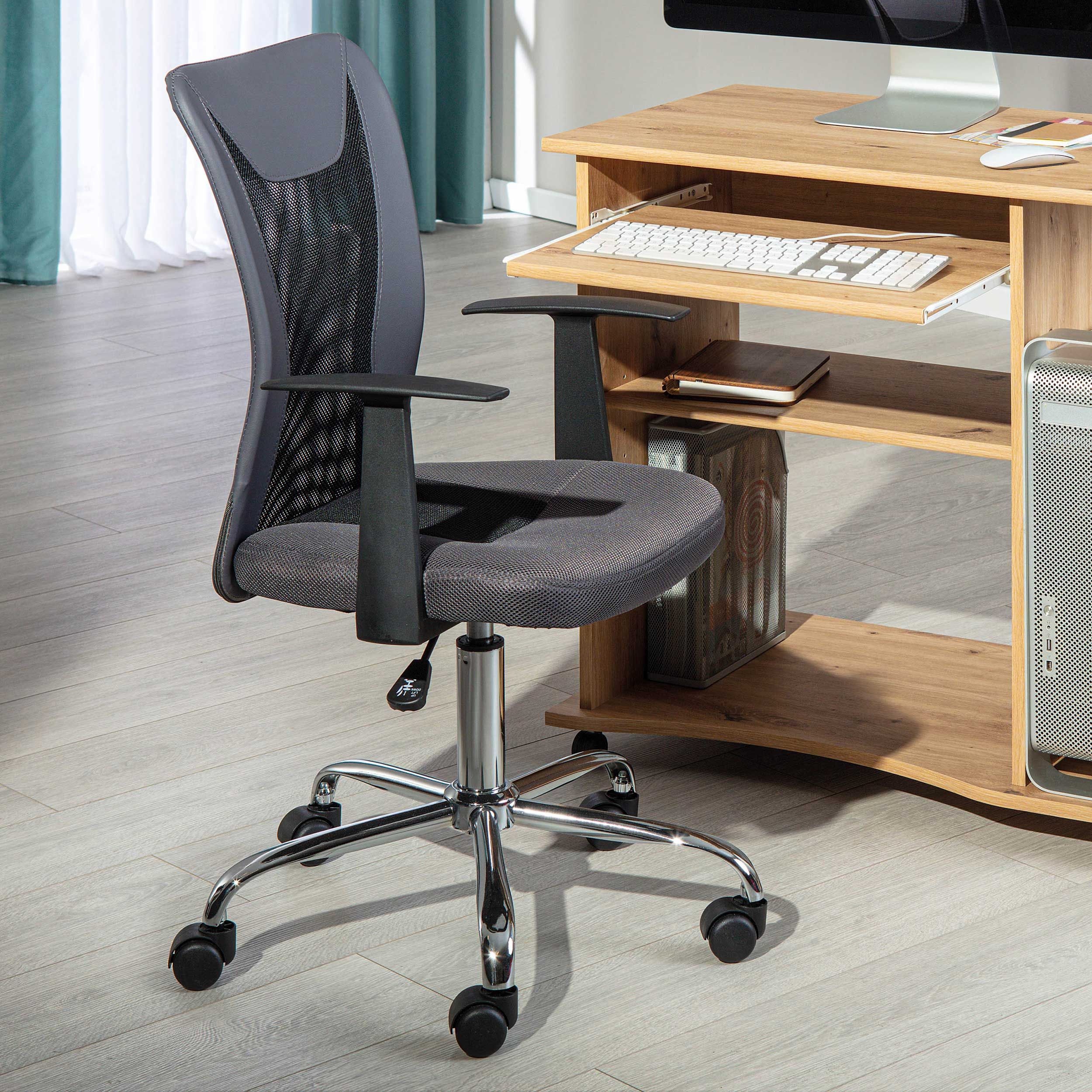 Chaise de bureau Donny dossier ergonomique - gris