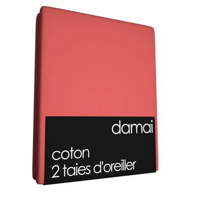 2 Taies d'Oreiller Damai Corail (Coton)