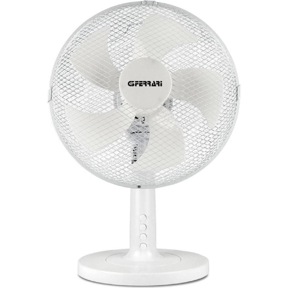 Ventilateur g3ferrari levante g50034 table 30cm moteur 35w corps metal 3 vitesses coloris chrome satine