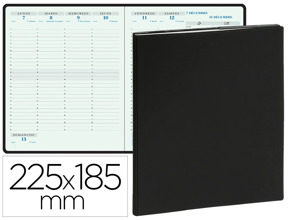 Agenda exacompta broché horizons 22 semainer couverture plastique 1 semaine 2 pages 225x185mm coloris assortis