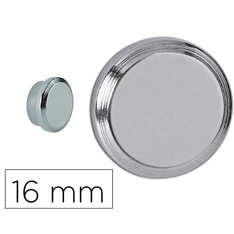 Aimant maul neodyme diam. 16mm coloris argent clair