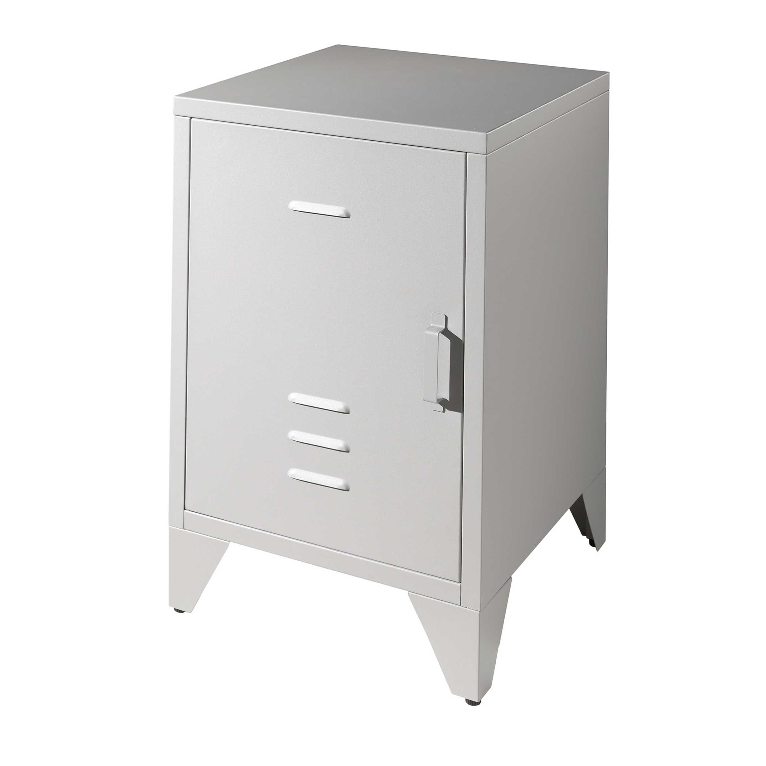 Table de chevet Bronxx Locker en métal 40x60 - gris mat