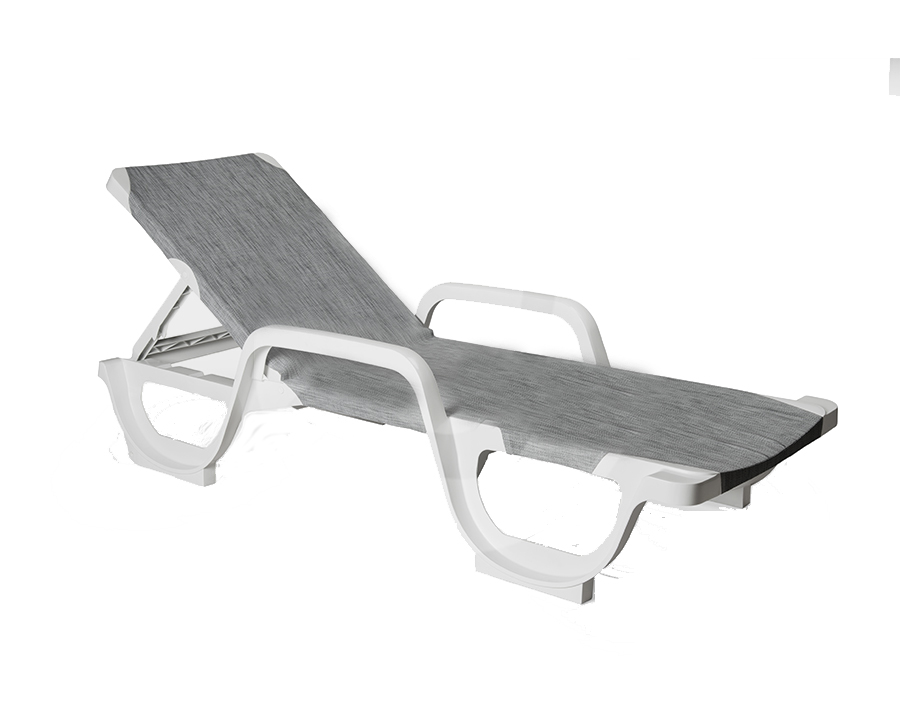 Bain de soleil gris pour votre jardin - LENA GRIS