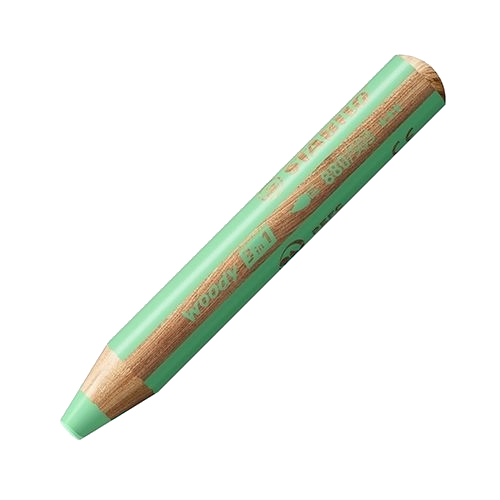 Crayon stabilo woody 3 in 1 multi-talents coloris vert pastel