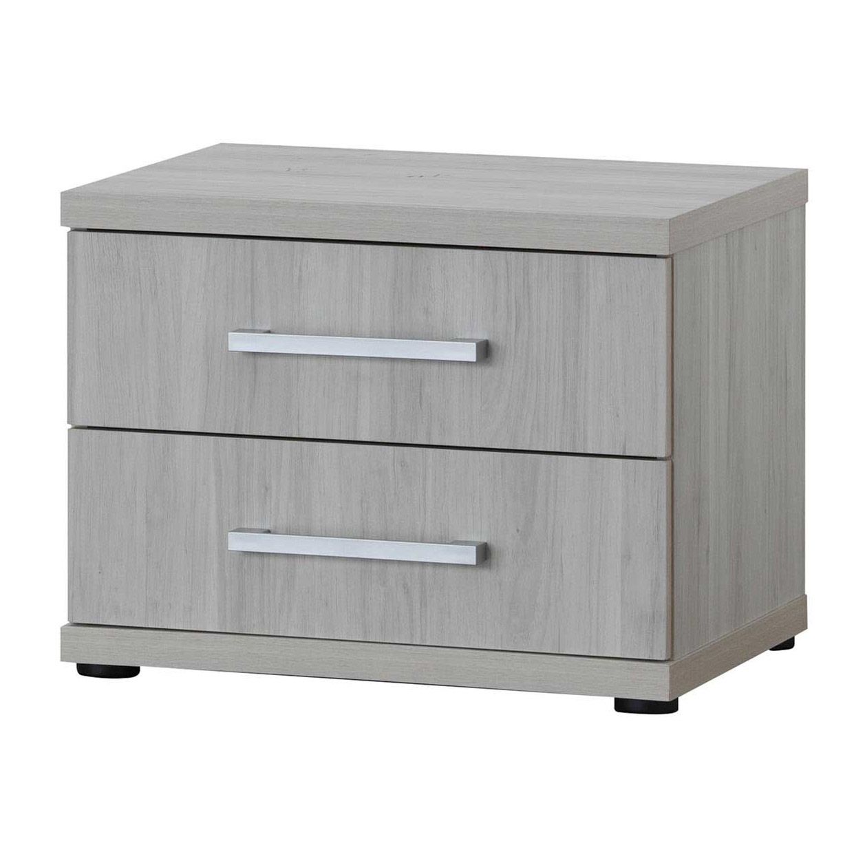 Table de chevet Maud avec 2 tiroirs - chêne gris