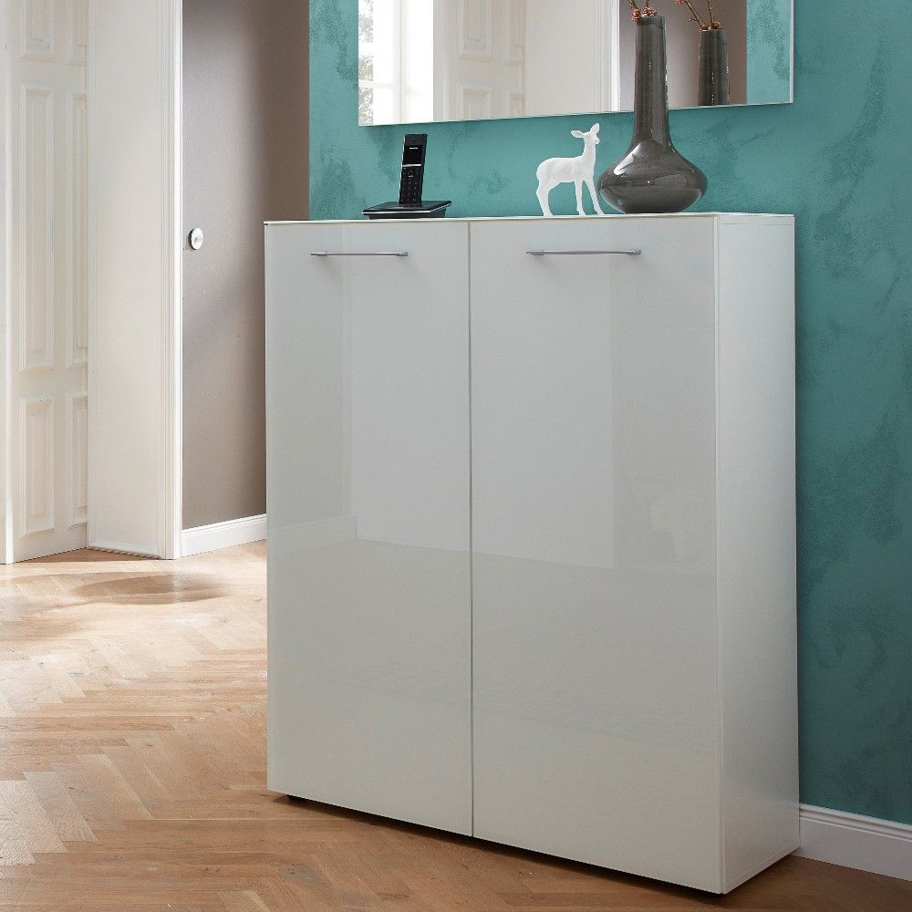 Armoire à chaussures Scifo 88cm avec 2 portes - blanc