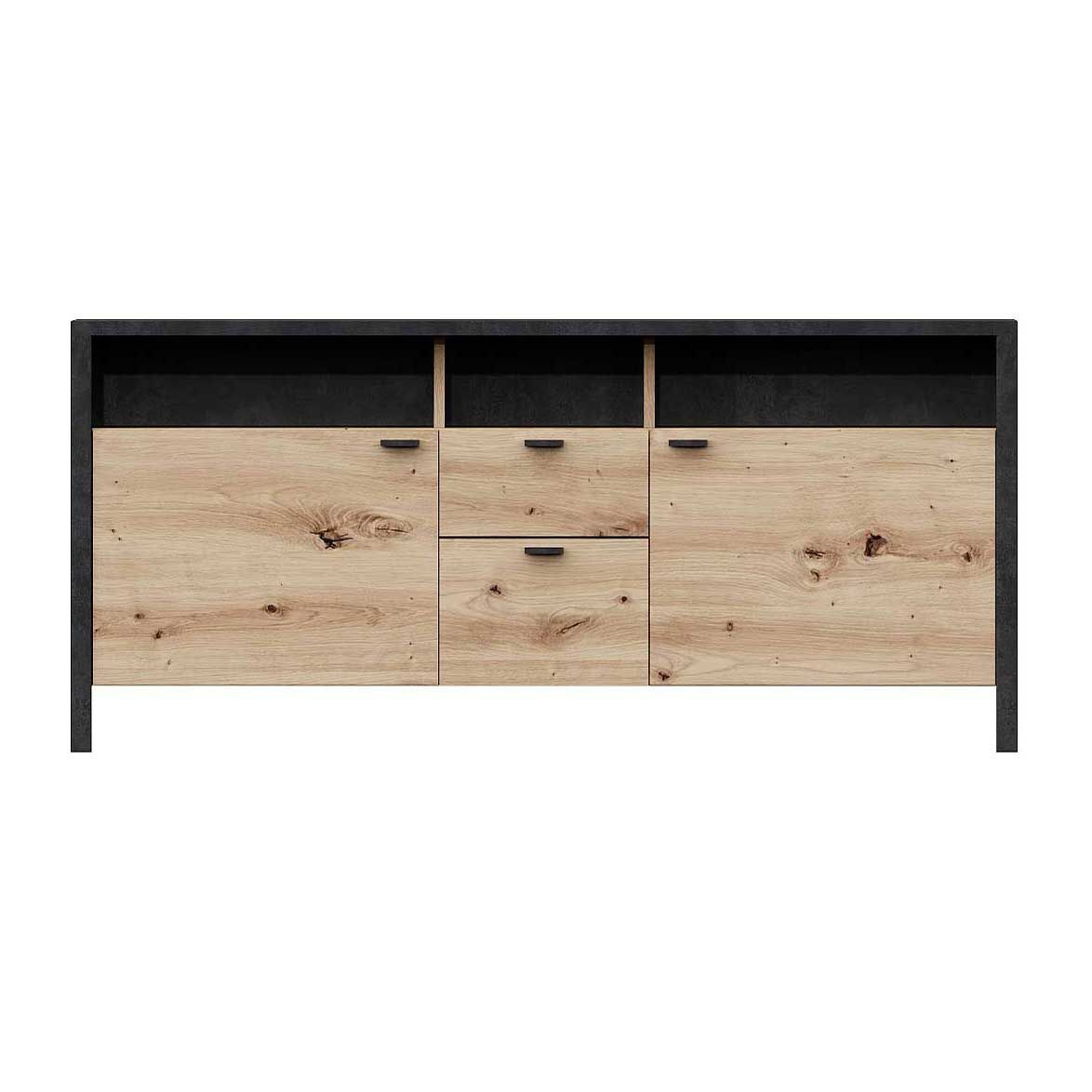 Meuble tv In-Loft 164cm - chêne vieilli