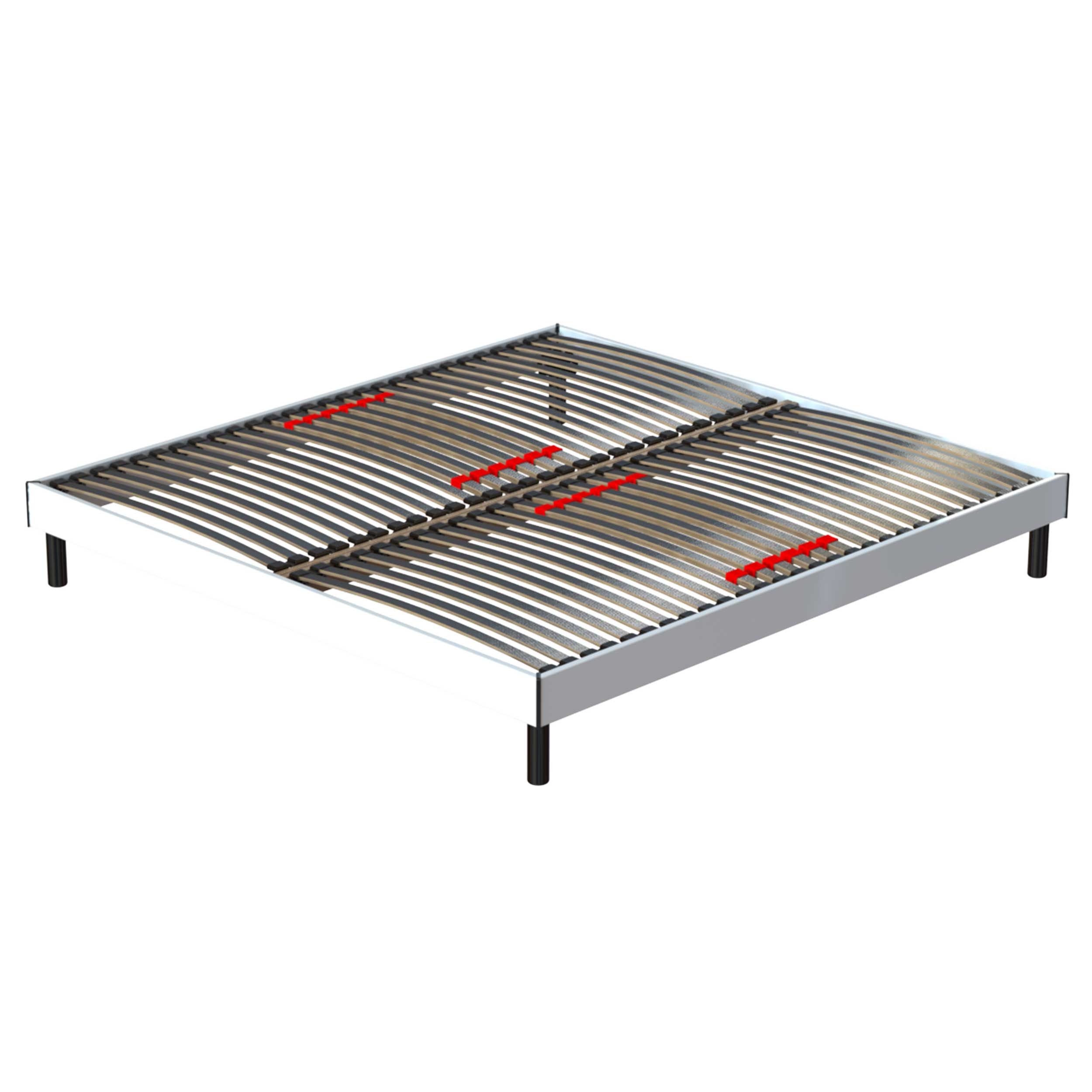 Cadre de lit Senne 28 lattes 140x200 - blanc