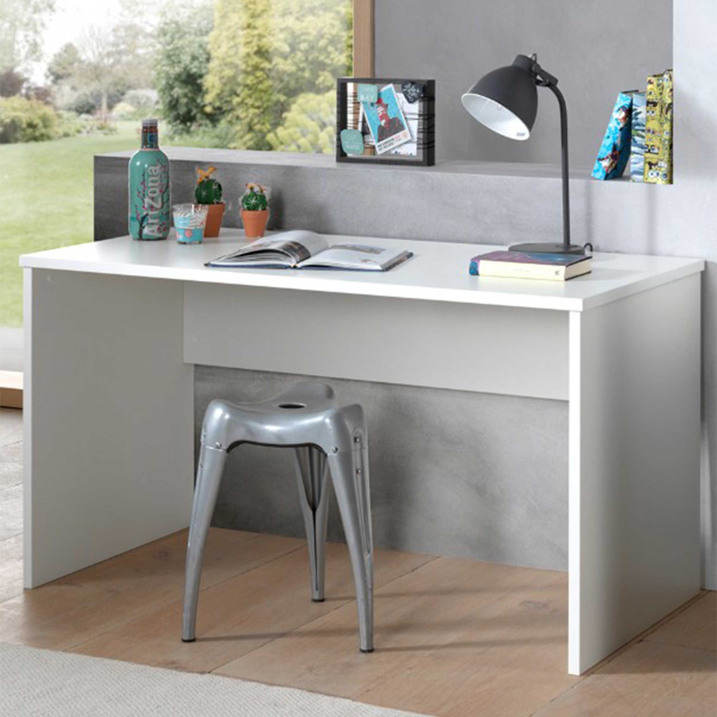 Table de bureau London 140cm - blanc