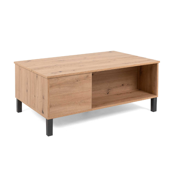 Table basse Comas 103x67 avec 1 porte - chêne