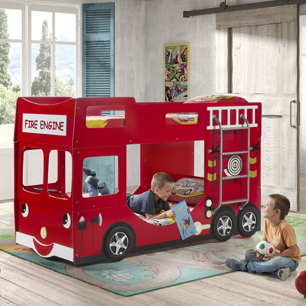 Lit superposé pompier
