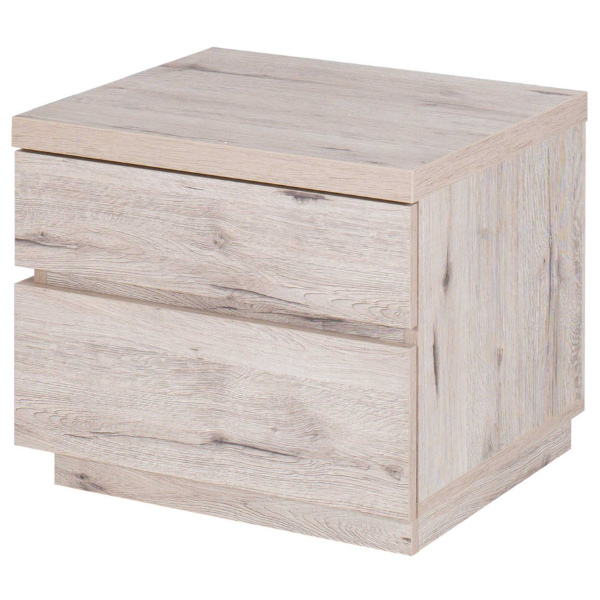 Table de chevet Paris 2 tiroirs - brun