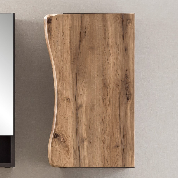 Armoire murale Karan 37cm 1 porte - chêne/anthracite