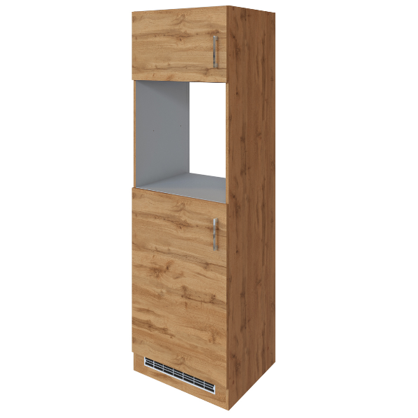 Armoire de cuisine pour réfrigérateur et four Sorrella 2 portes - chêne