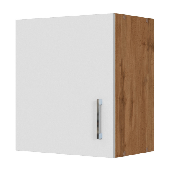 Armoire murale Sorrella 50cm 1 porte - blanc/chêne