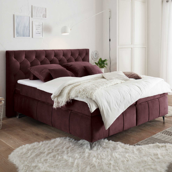 Lit boxspring Pemberley 180x200cm - aubergine