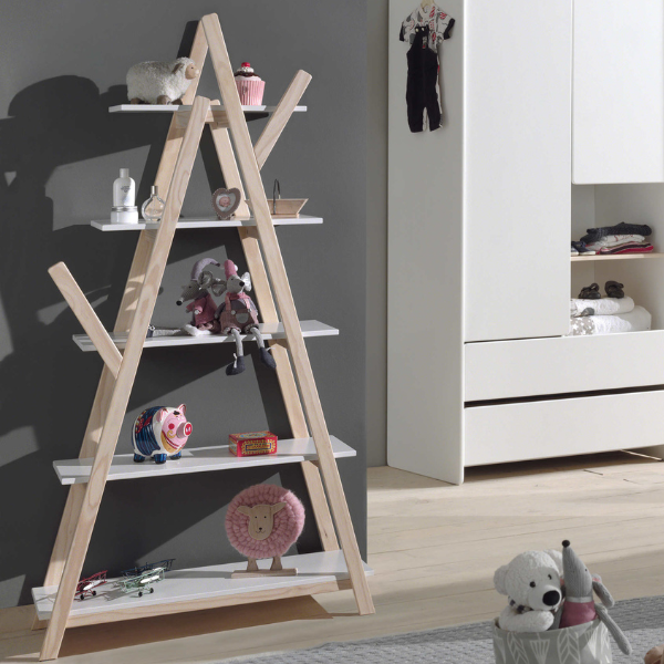 Bibliothèque Kiddy scandinave - blanc