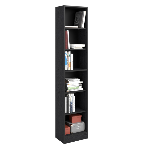 Bibliothèque Hobby 41 cm de longueur-5 étagères-noir