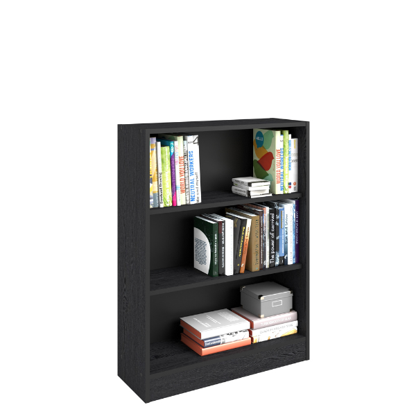 Bibliothèque Hobby 104 cm-2 étagères-noir