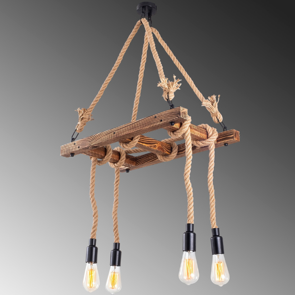 Lustre en bois Lustro | 60x34cm | 100cm Hauteur
