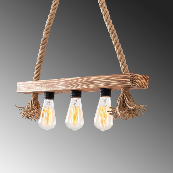 Lustro Lustre en bois 60x9cm avec IP20