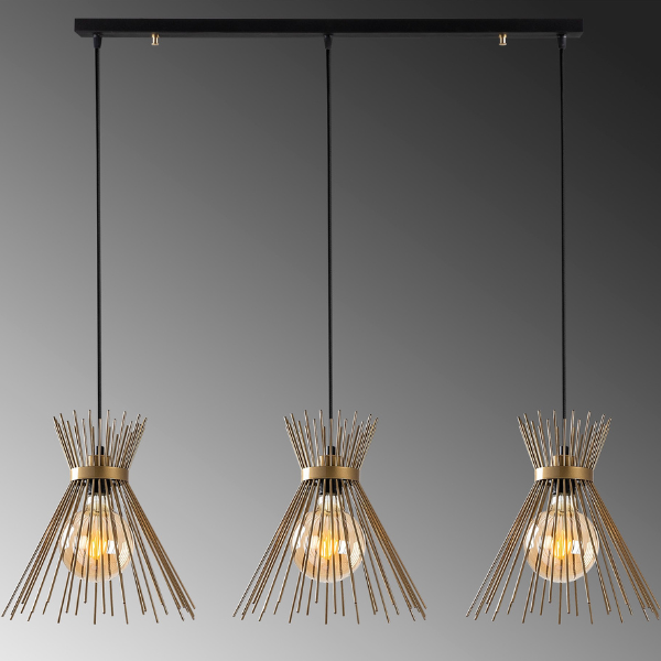 Opviq Lustre | Corps en métal | Hauteur réglable | IP20 | Noir