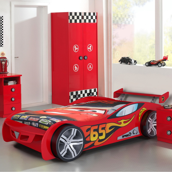 Lit voiture Le Mans - rouge