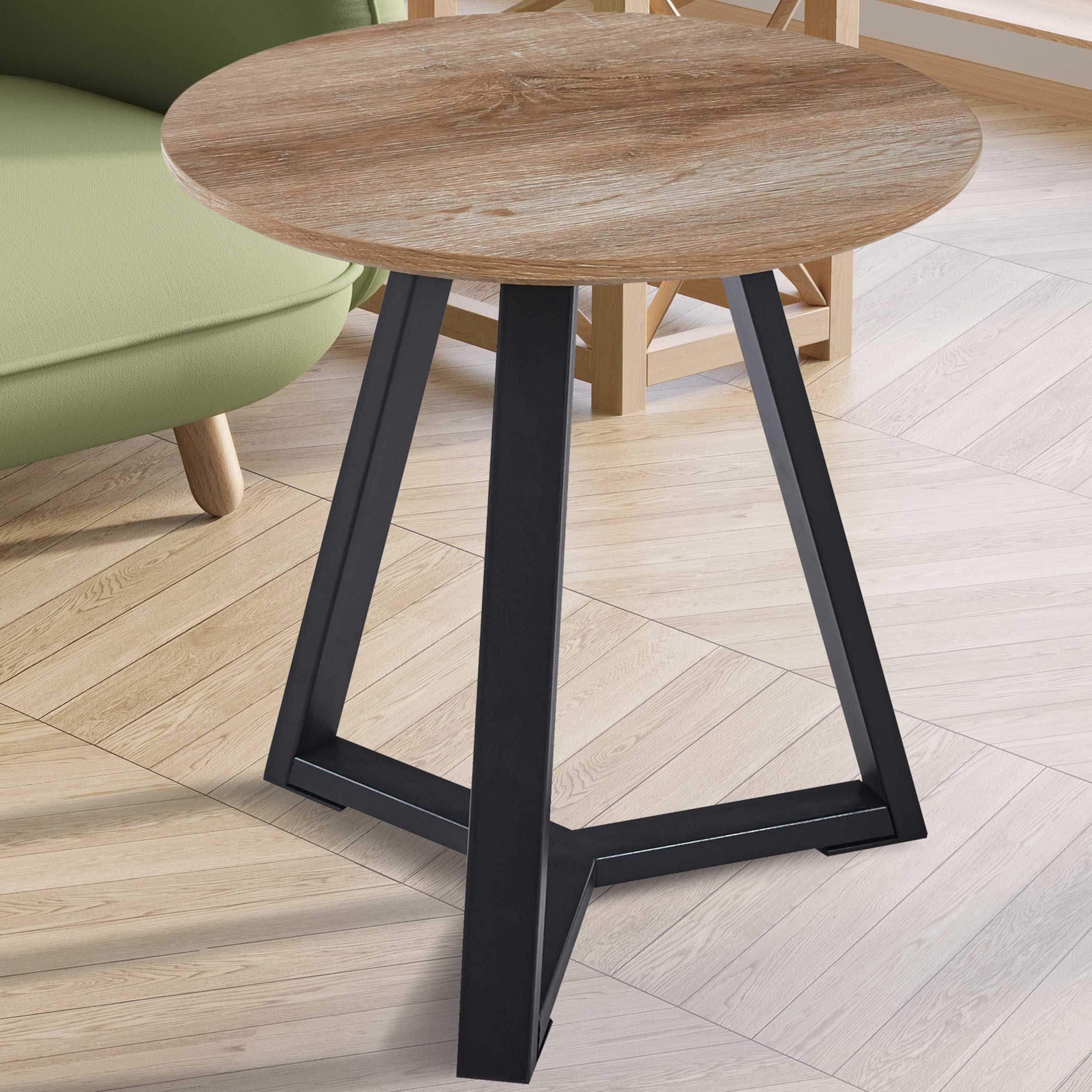 Paso' Decor Oude Eik Bijzettafel | H-H 46 x B-L 45 x D-P 45 cm