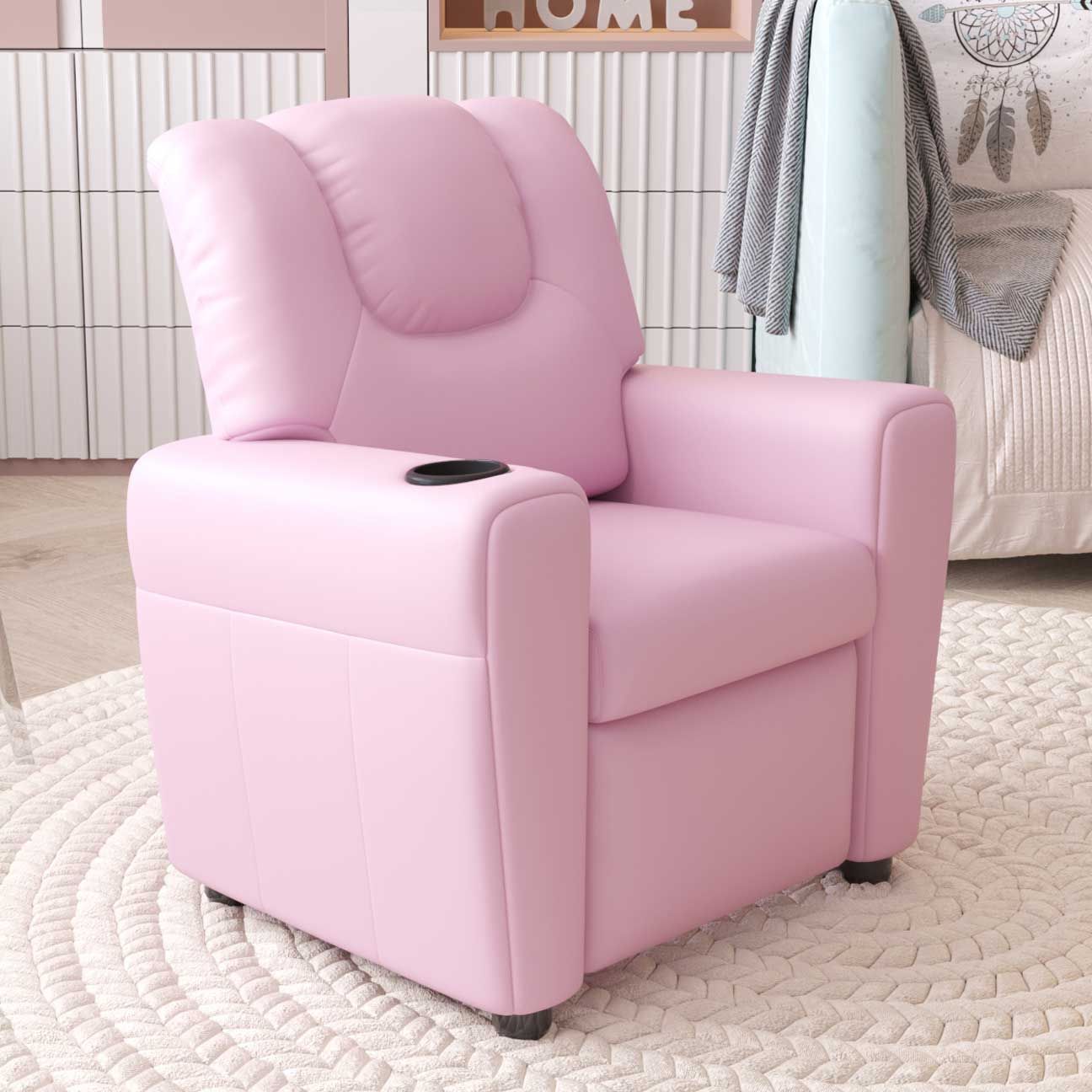 Fauteuil relax pour enfants Rex - rose