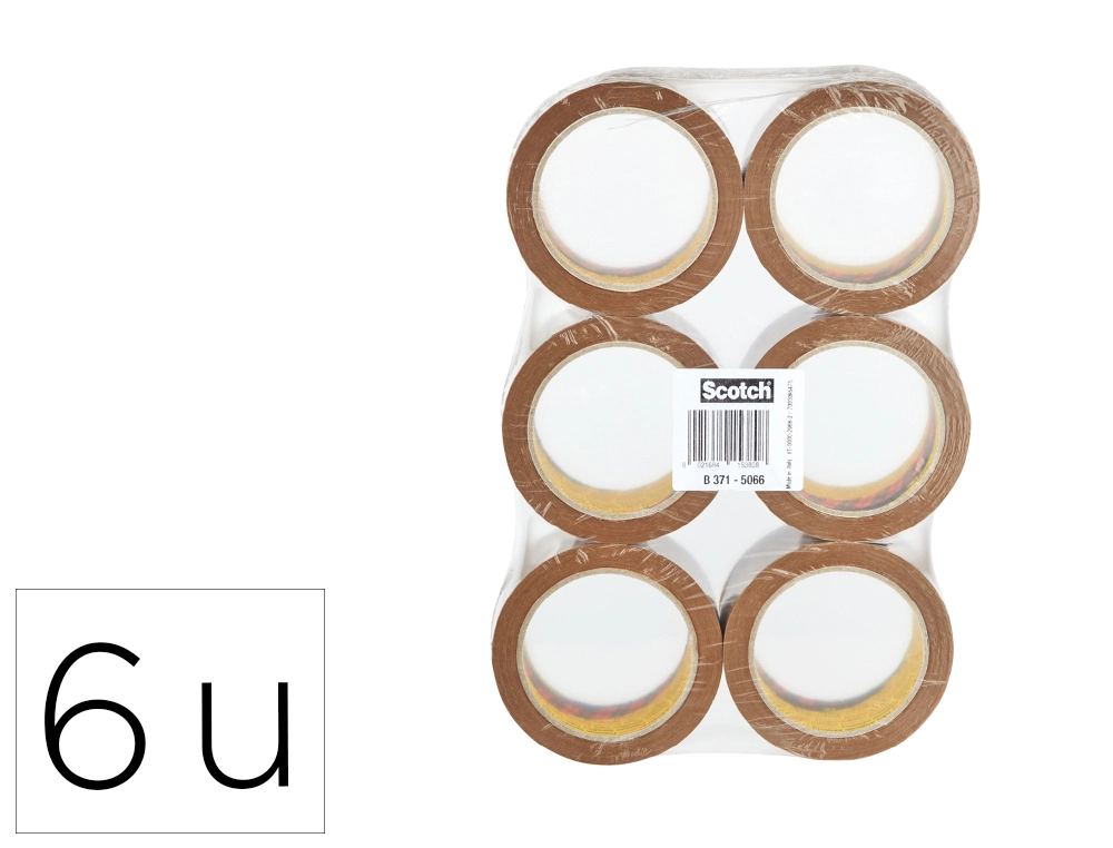 Ruban adhesif scotch classic emballage 50mmx66m 43 microns coloris marron paquet 6 unites