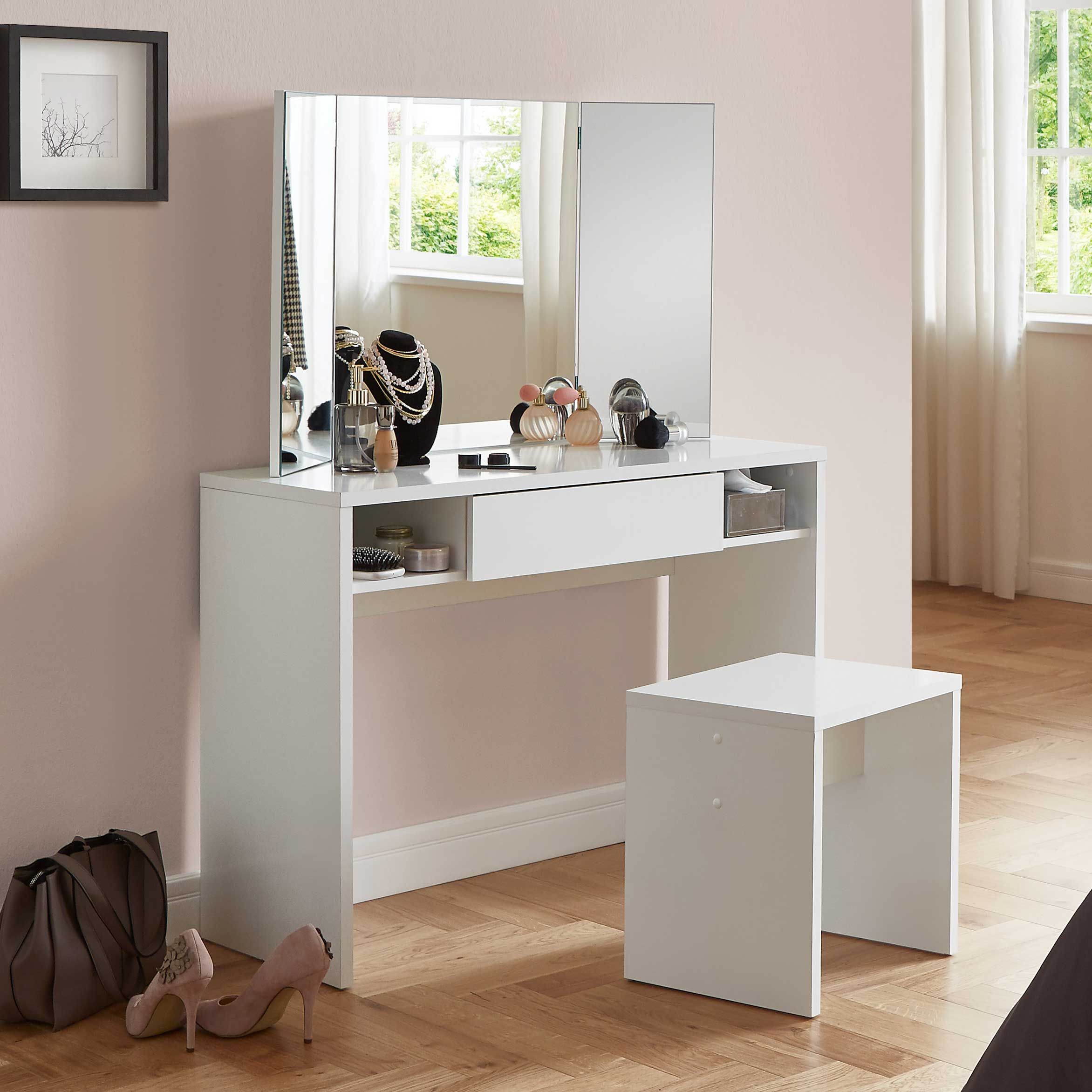 Coiffeuse Schminki - blanc