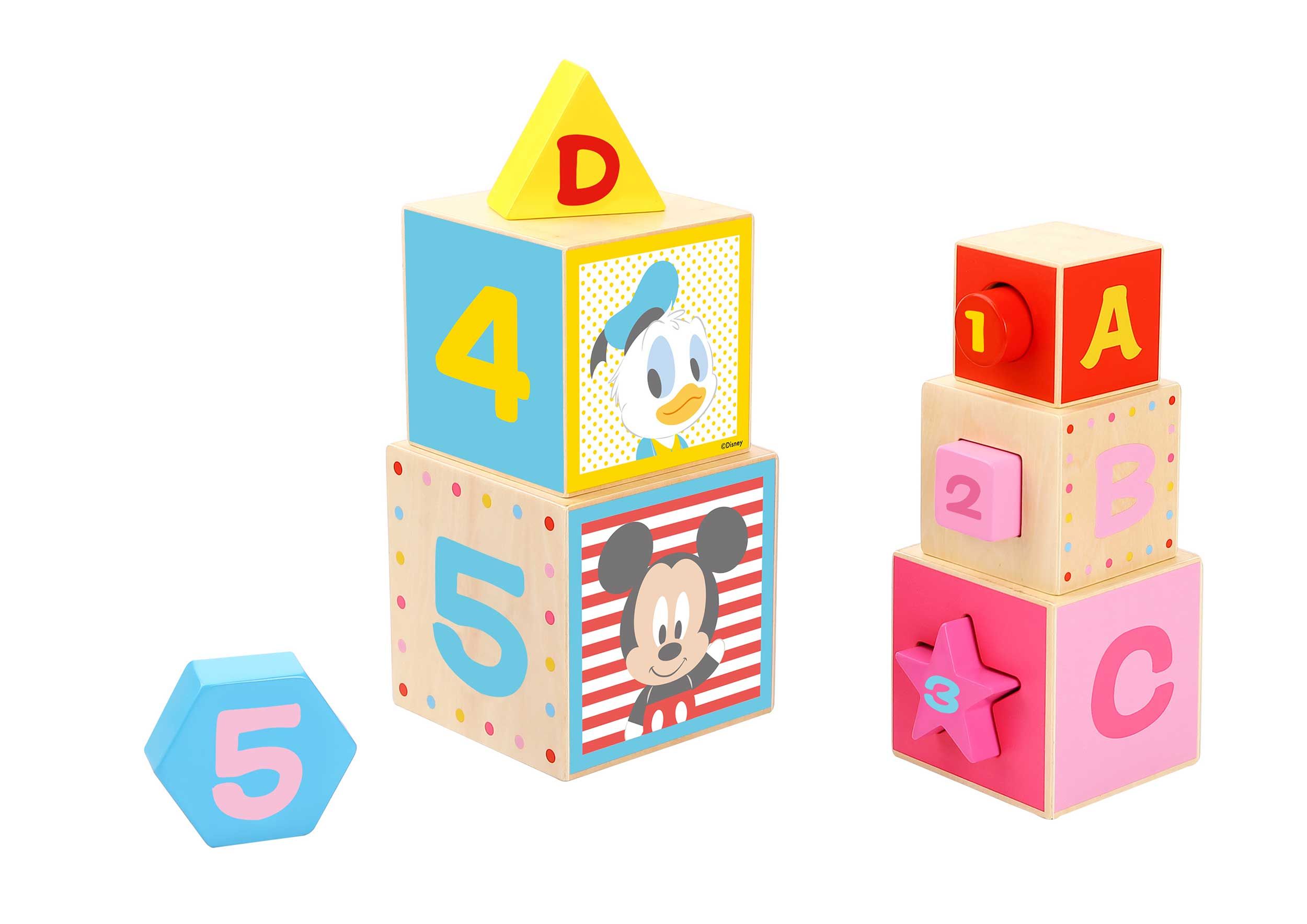 Blocs en bois à empiler Mickey Mouse