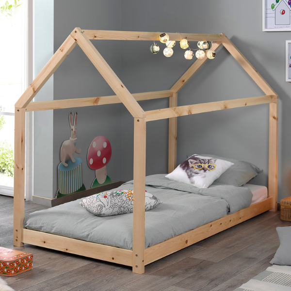 Lit cabane Home 90x200 - bois pin