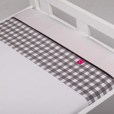 Drap Berceau Briljant Abby Checks Gris (Coton)