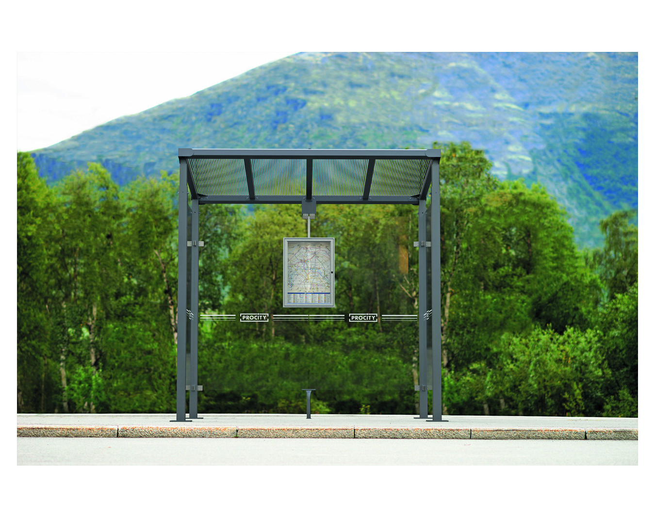 Abri bus acier Milan