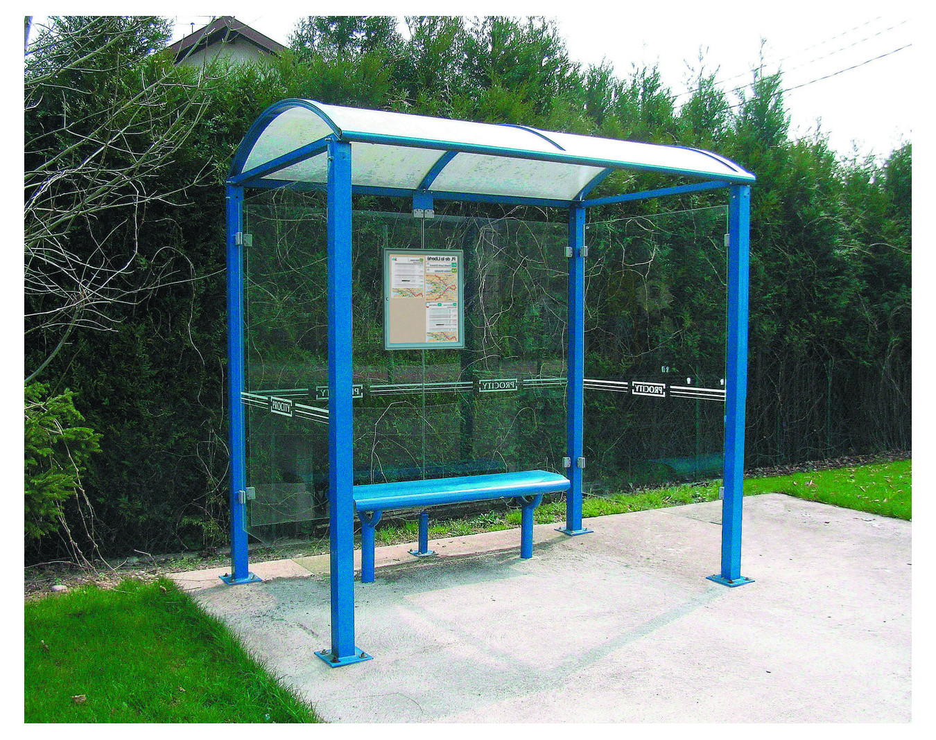 Abri bus poteaux carrés Noirmoutier