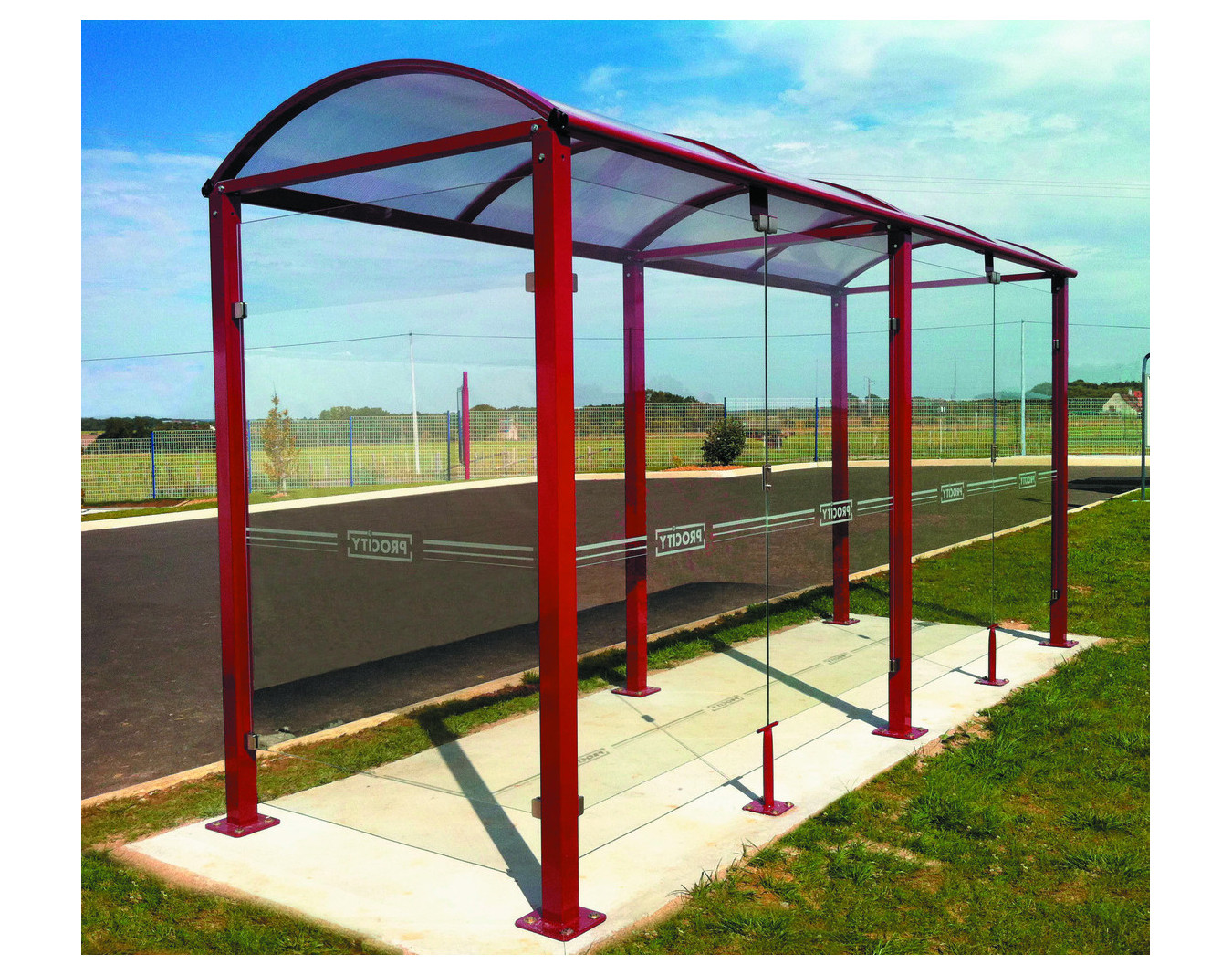 Abri bus poteaux carrés Oléron