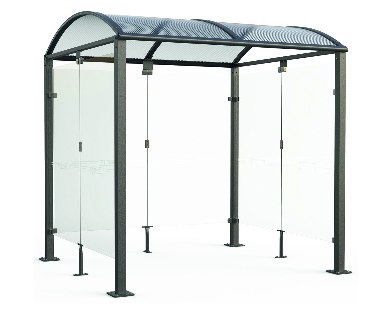 Abri bus Voûte en verre