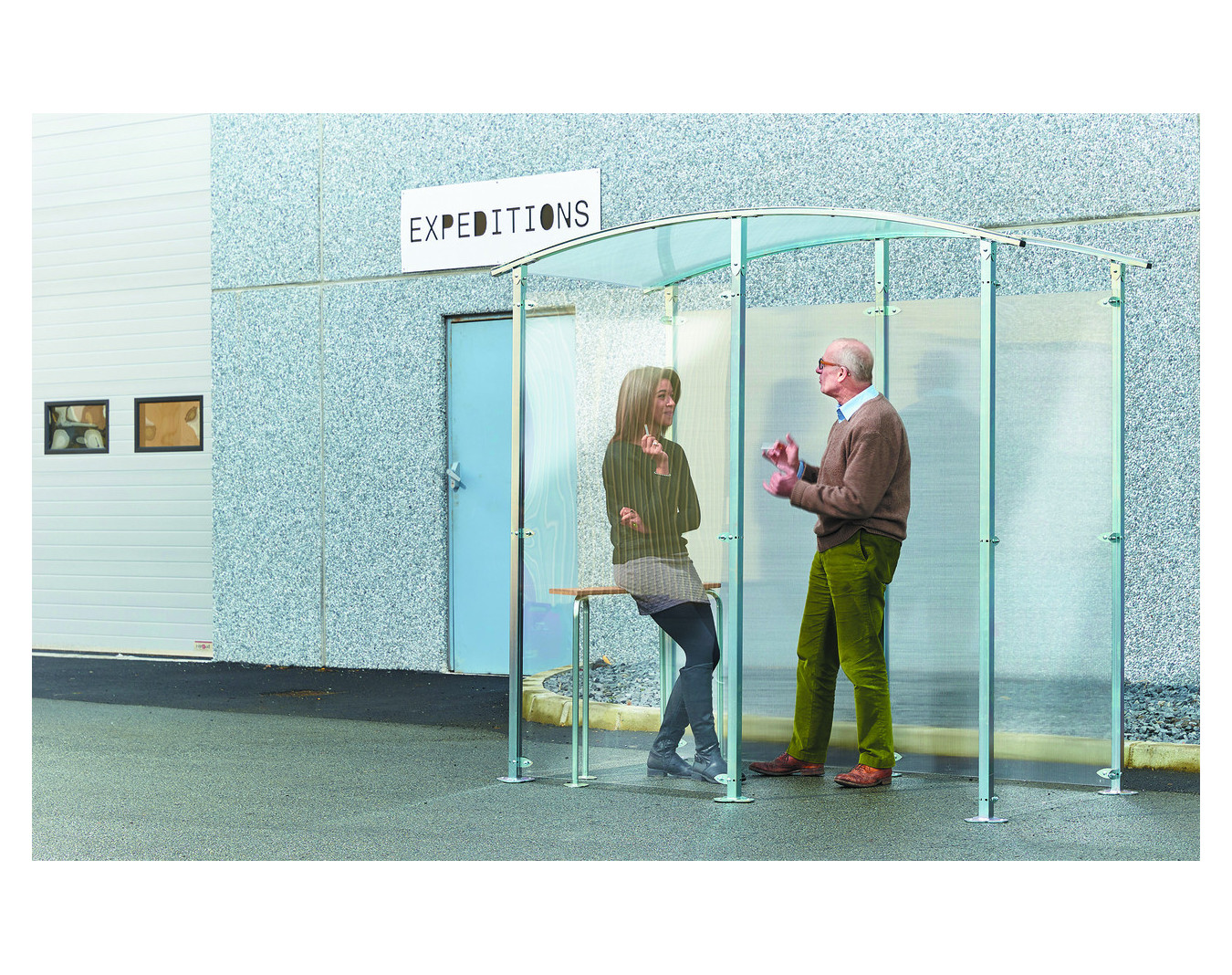 Abri fumeur Arcachon acier