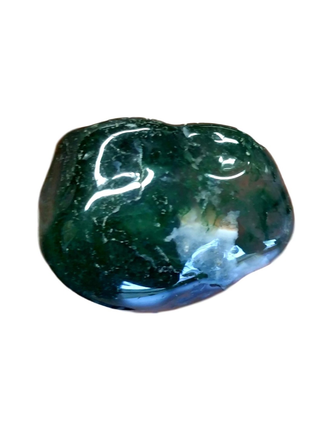 Agate mousse en Pierre roulée 5/6 cm - Pierre de guérison et de protection naturelle