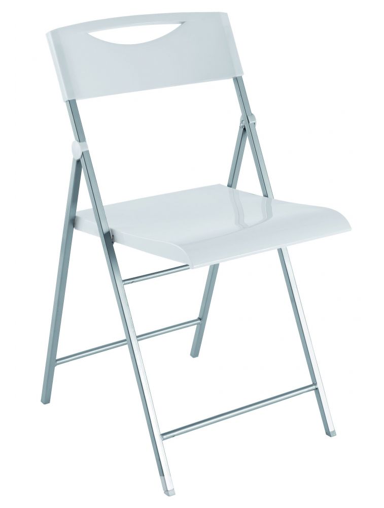 ALBA - CPSMILE - lot de chaise Chaises Pliantes Anis Glossy Acier/ABS 42 x 47 x 82 cm - Vert - Violet - Blanc - Noir