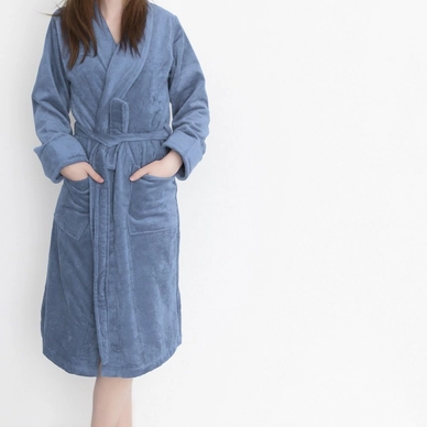 Peignoir Uni Heckett & Lane Bleu Gris