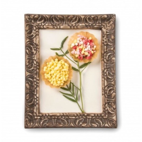 Assiette porcelaine 100% Chef, forme cadre 17 x 13 cm