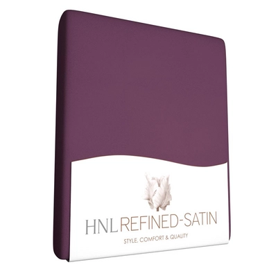 Drap-Housse Refined Aubergine (Satin de Coton)