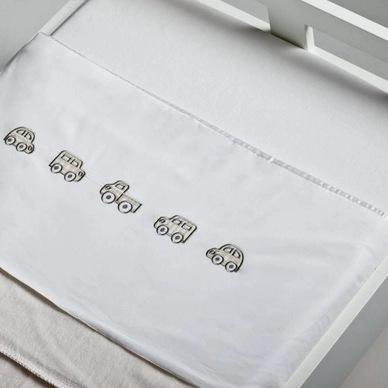 Drap Lit Bébé Briljant Auto Blanc (Coton)